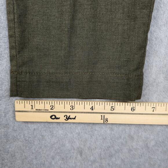 Banana Republic Mens 32x31 Slim Fit Green Flat Front Pants - Picture 11 of 12